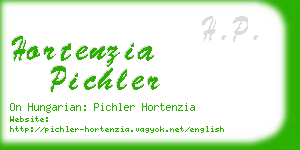 hortenzia pichler business card